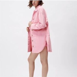 Zara pink button up jacket